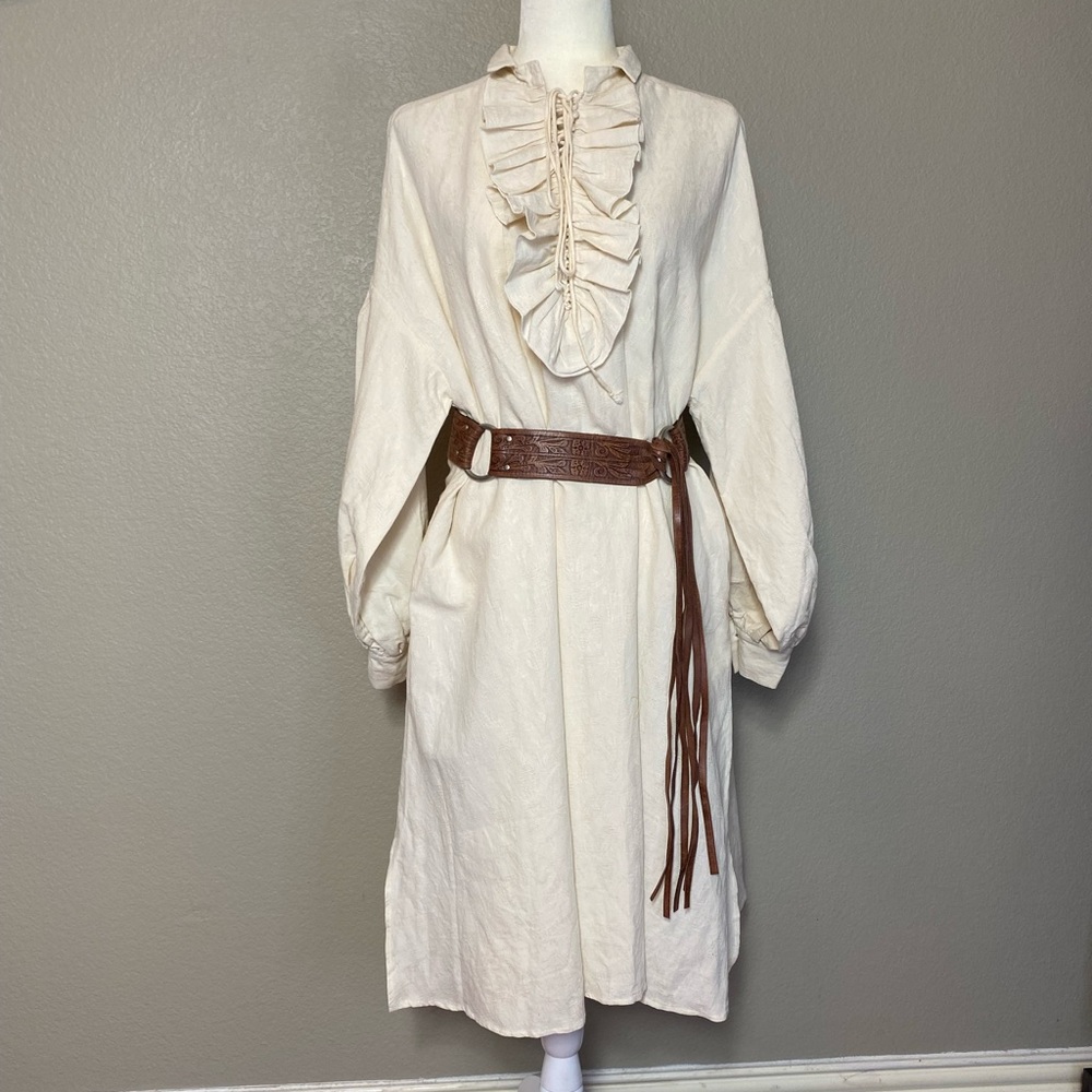 NWT Bittermoon Boho Ruffle Front Lace Up Peasant Dress New Zealand